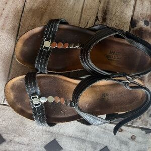 Naot Rachel Women's Black Leather Sandals